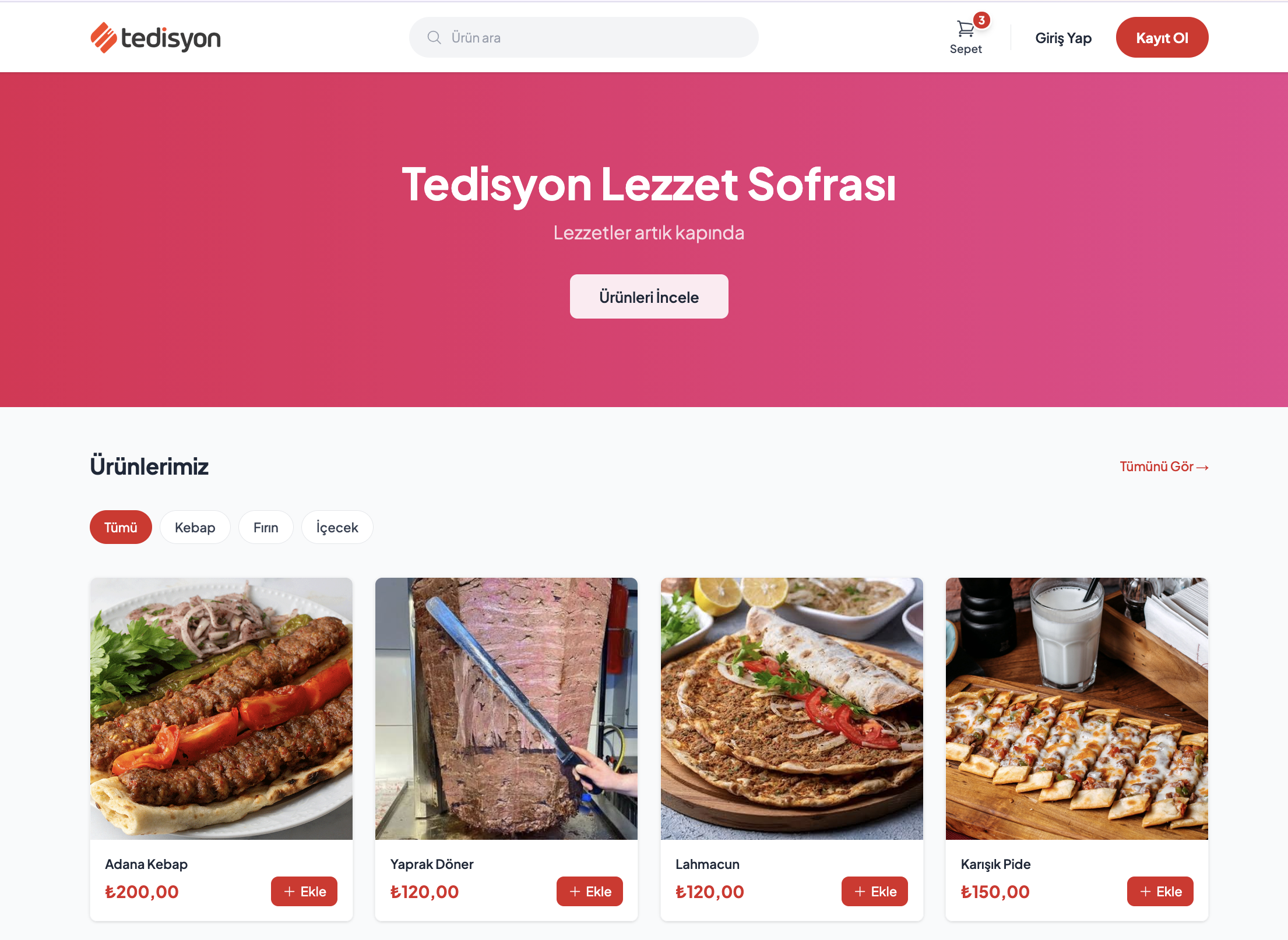 Tedisyon e-commerce store example