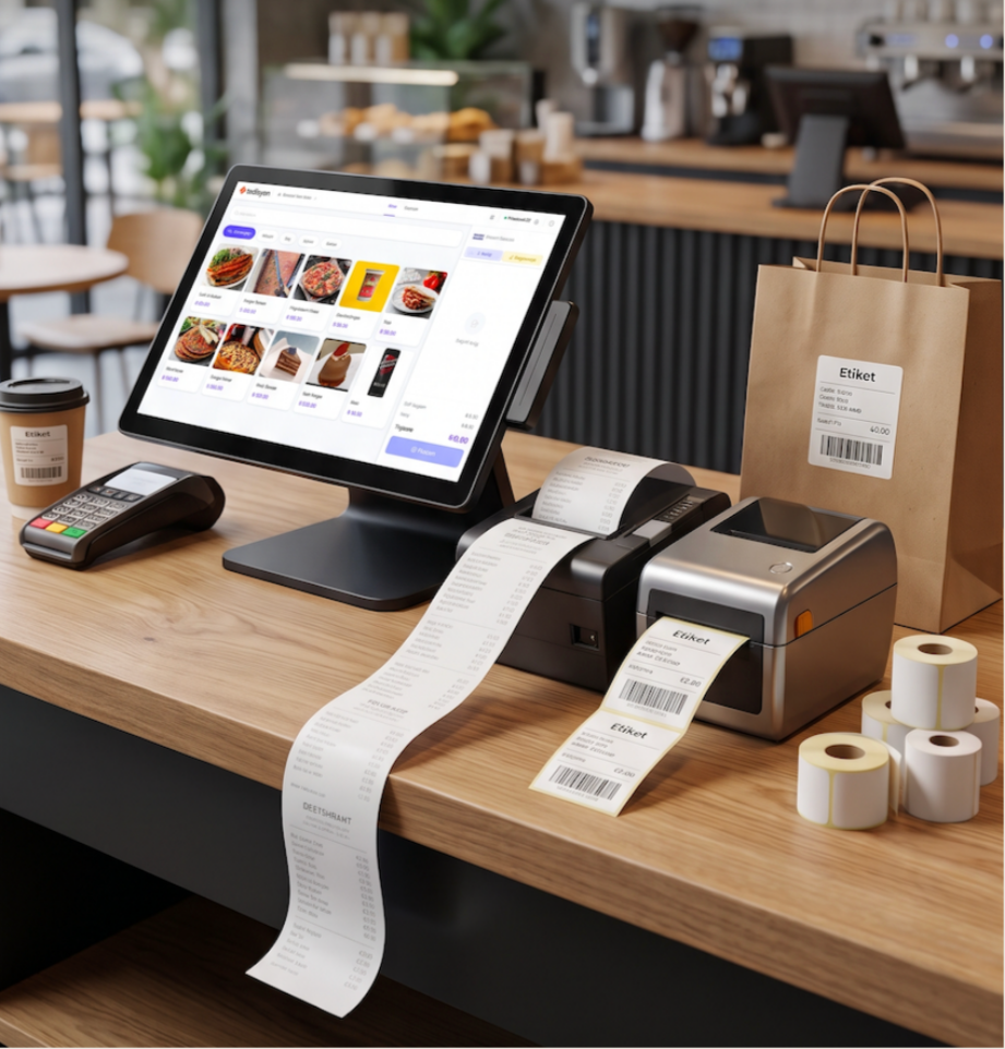 Tedisyon POS setup: touch screen, printer and payment terminal